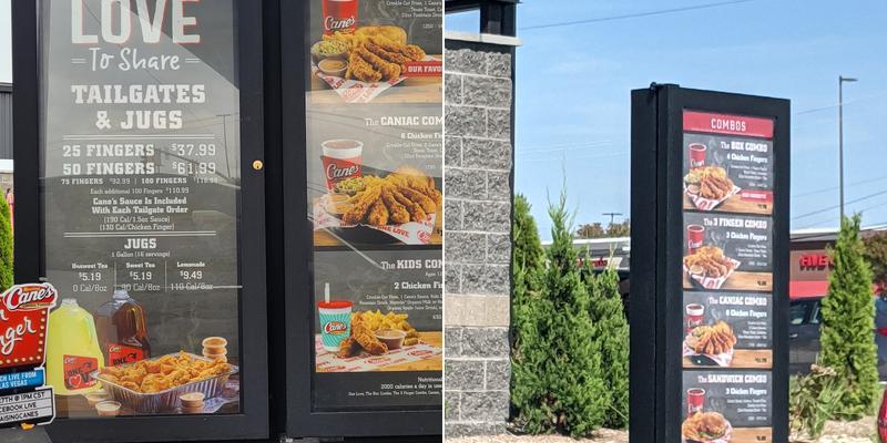 Raising Cane's Chicken Fingers Menu