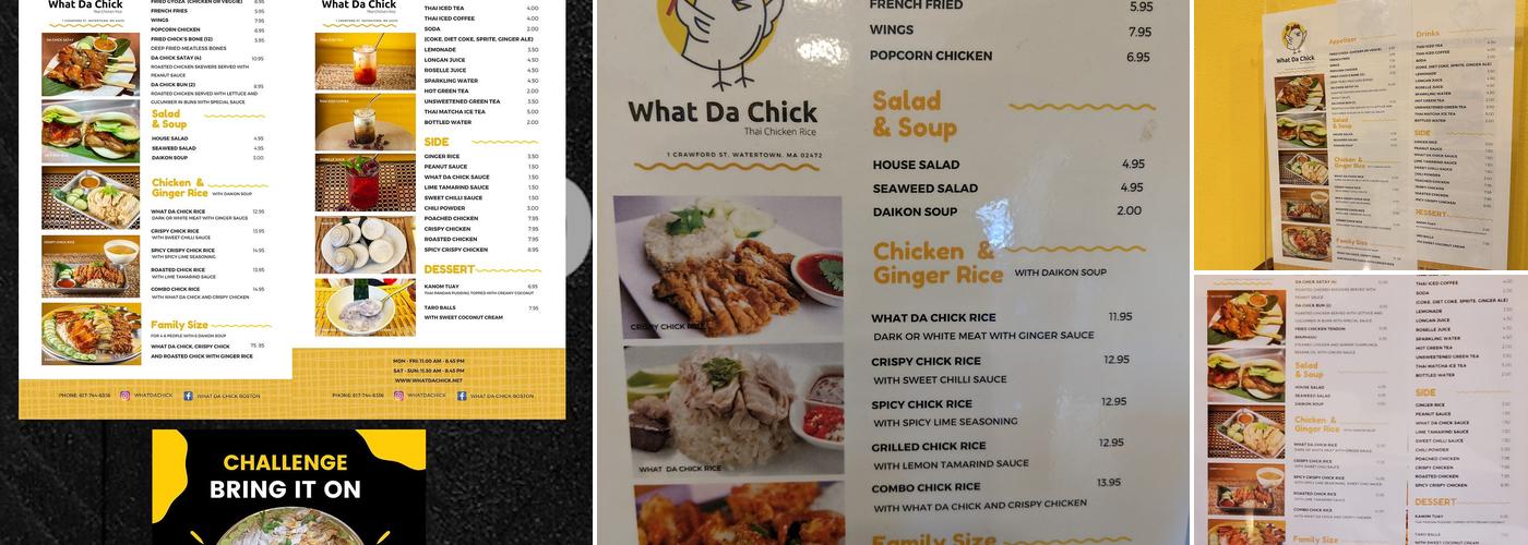 What Da Chick Menu