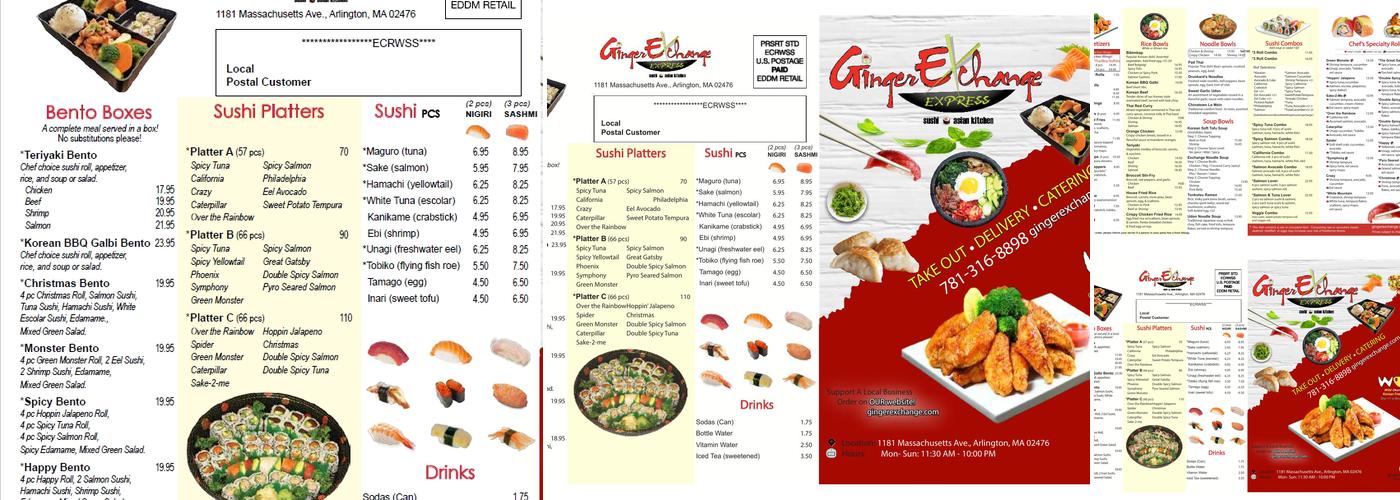 Ginger Exchange Express - Arlington Menu