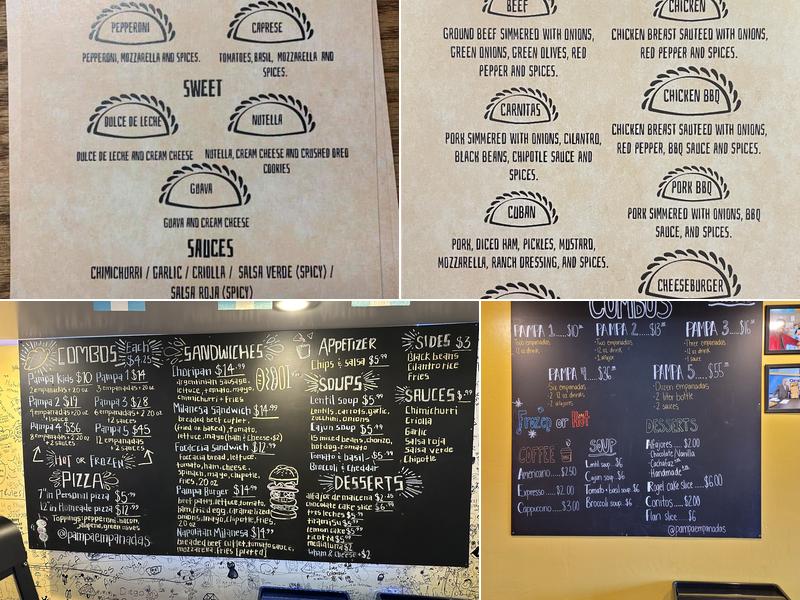 Pampa Empanadas Menu