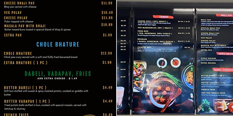 Choice Indian Restaurant Menu