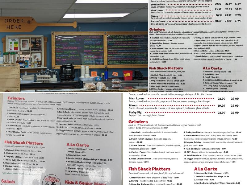 Papa Tirozzi Bakery & Pizza Menu
