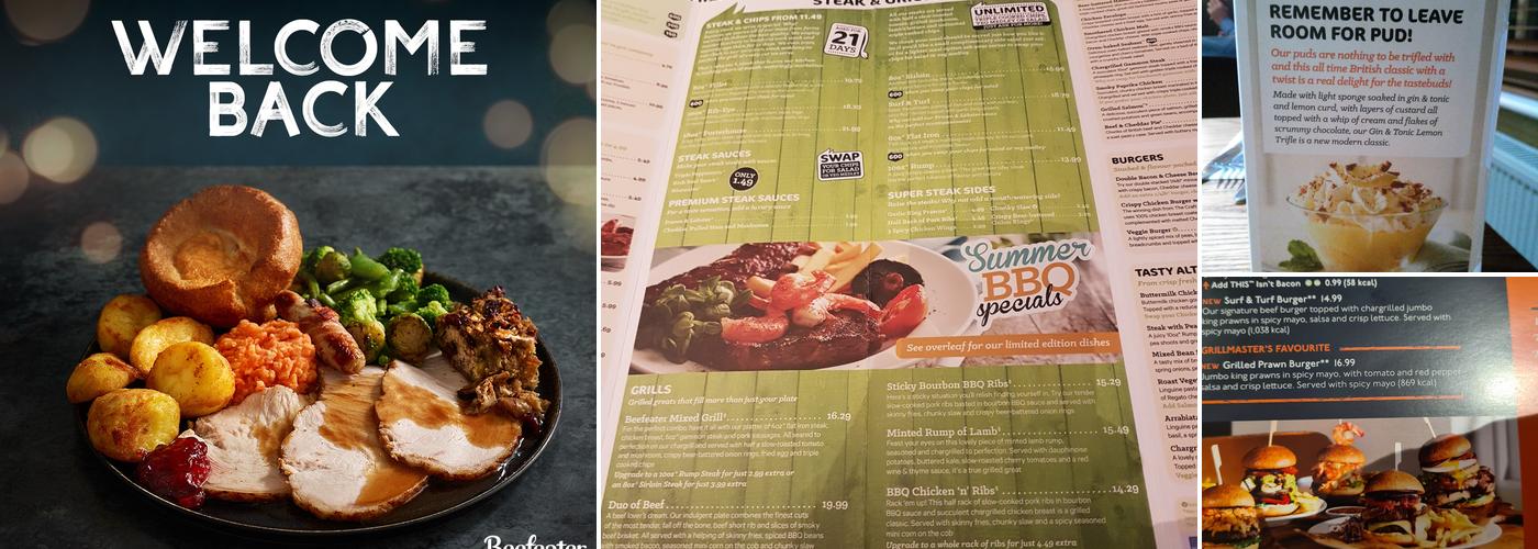 The Manor Inn Beefeater Menu