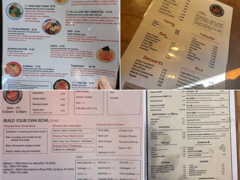 FLAME RAMEN Menu