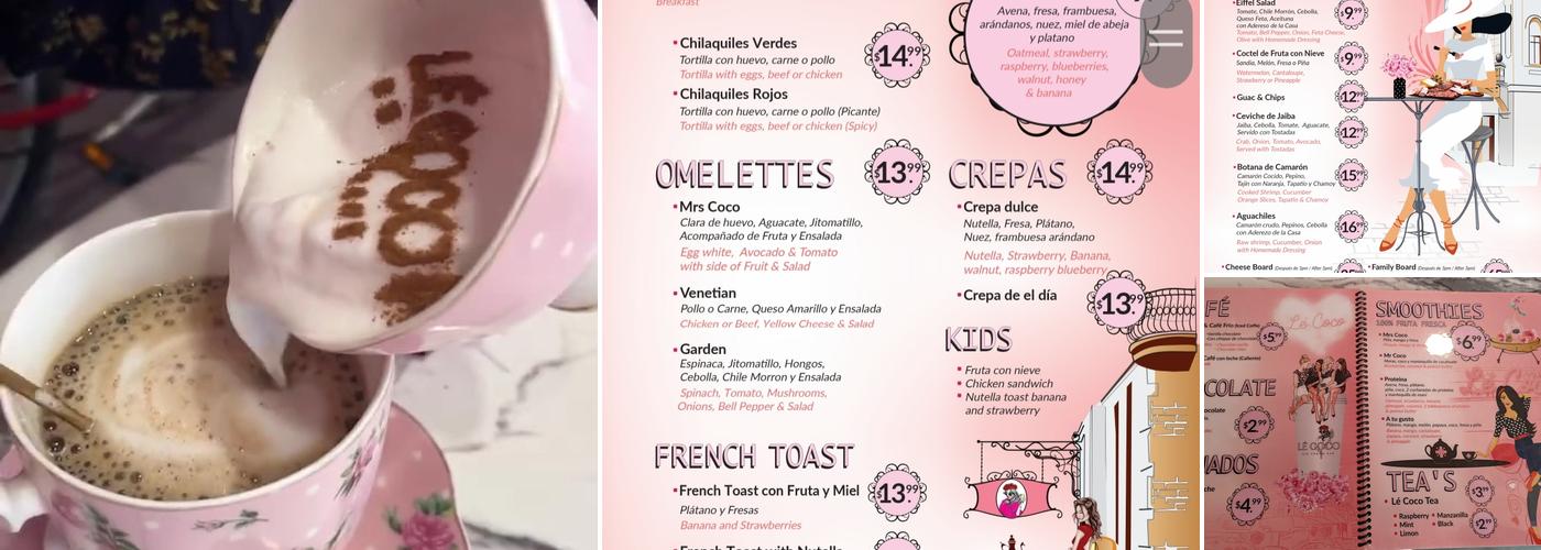 Le Coco Menu