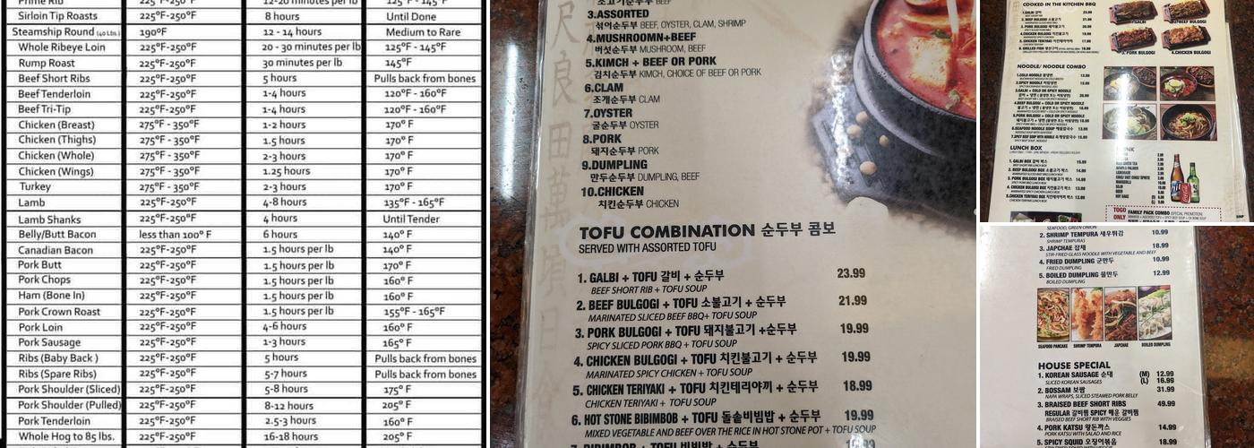 Gaya Korean Tofu & Grill Menu