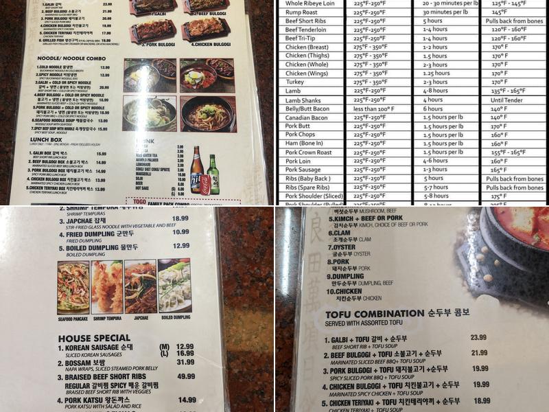 Gaya Korean Tofu & Grill Menu
