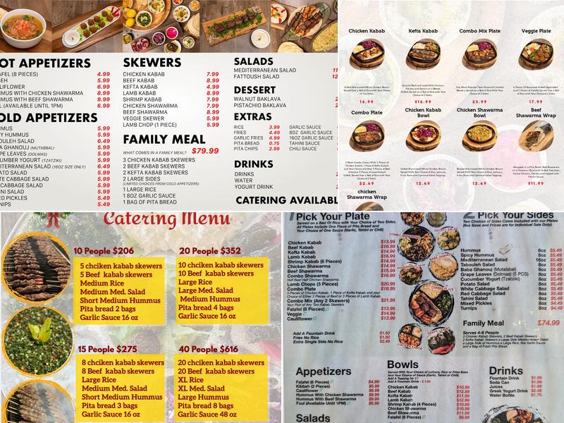 Georgie's Mediterranean Cuisine Menu