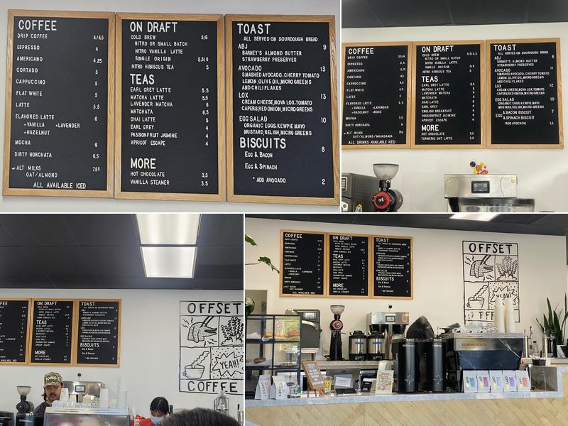 Offset Coffee Roasters Menu