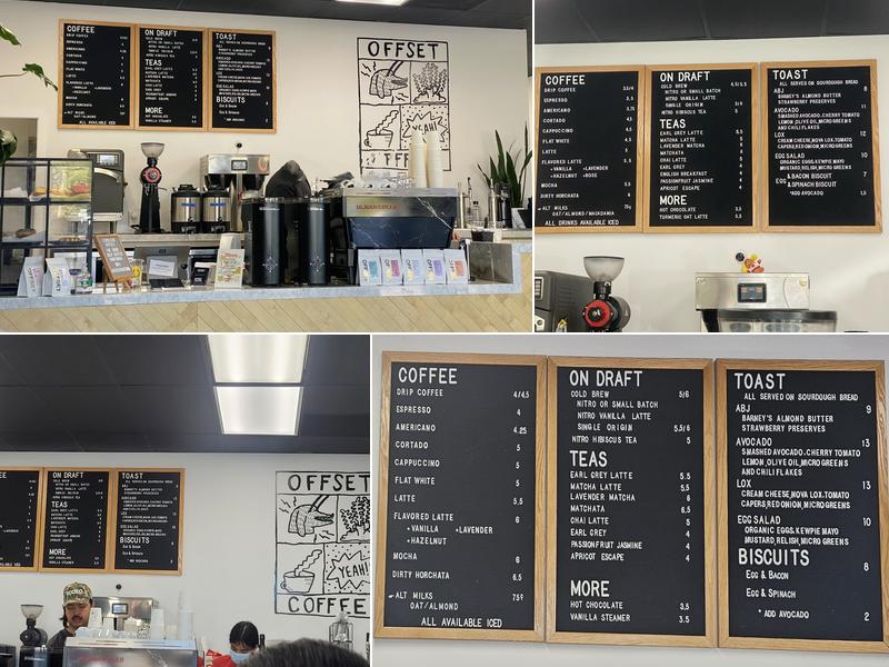Offset Coffee Roasters Menu