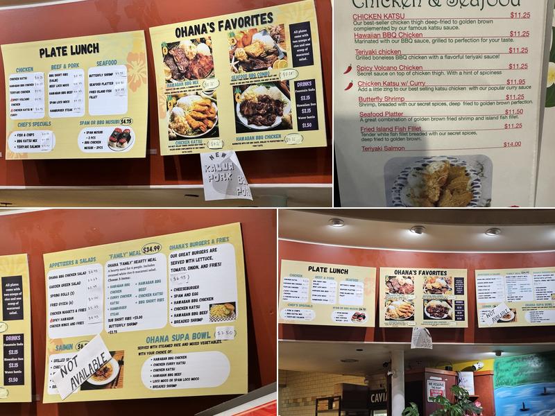 Ohana Hawaiian BBQ Menu