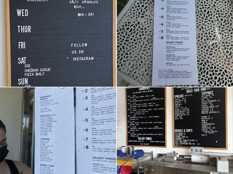 Hank's Bagels Menu