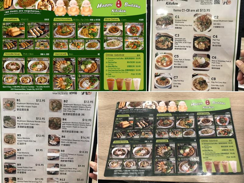 Happy Buddha Kitchen 素缘 Menu
