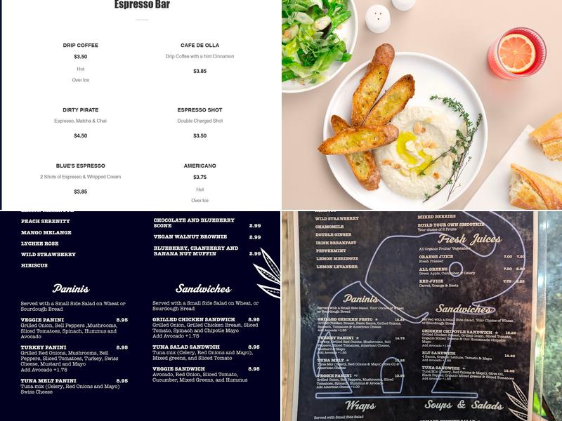 Blue Elephant Café Menu