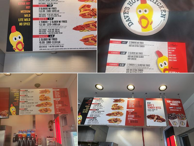 Dave's Hot Chicken Menu