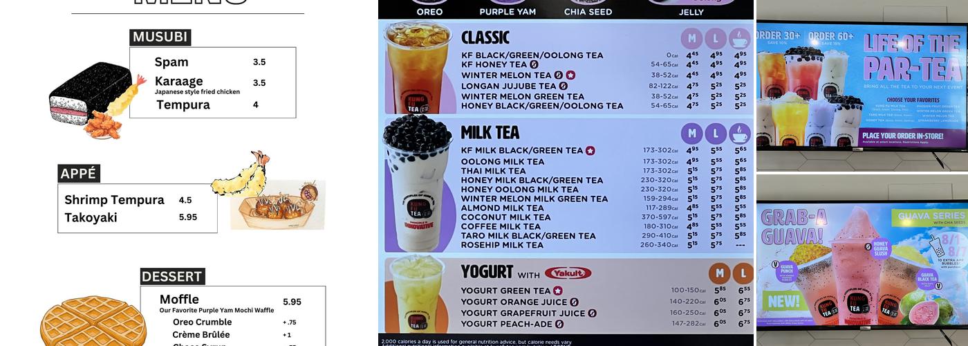 Kung Fu Tea National City Menu