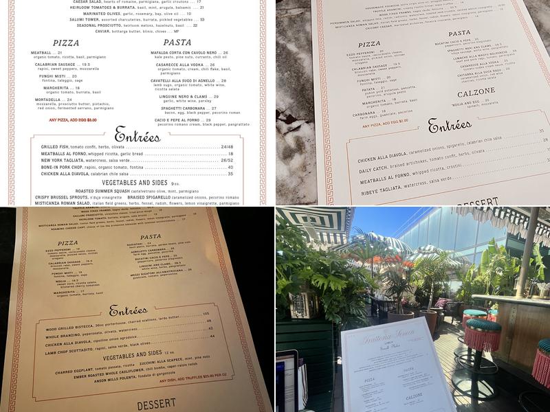 Seneca Trattoria Menu