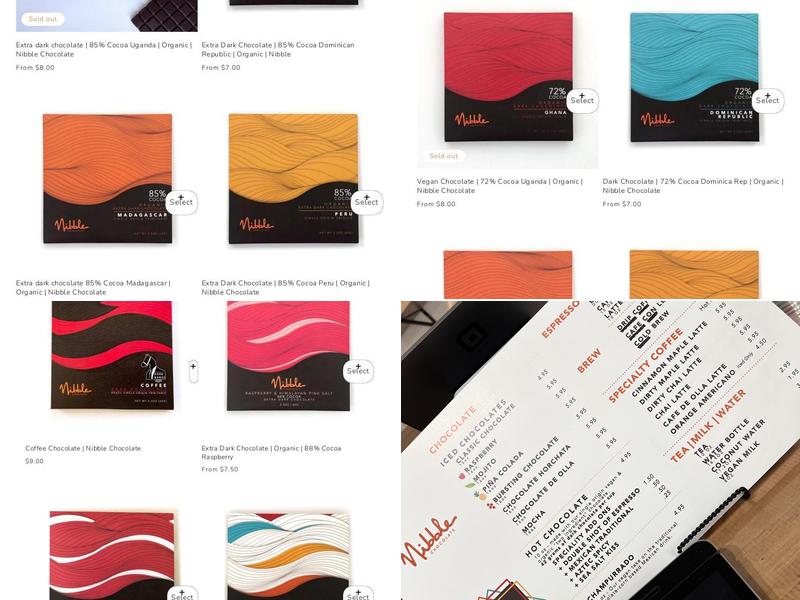 Nibble Chocolate Menu