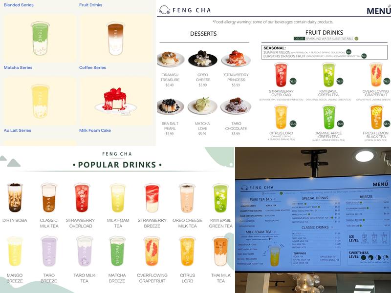 Feng Cha Teahouse 奉茶 San Diego Menu