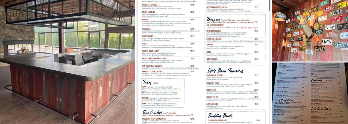 Little Barn Menu
