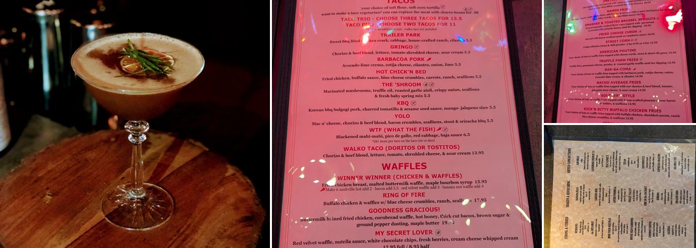 BTW's Crafted Concoctions Menu