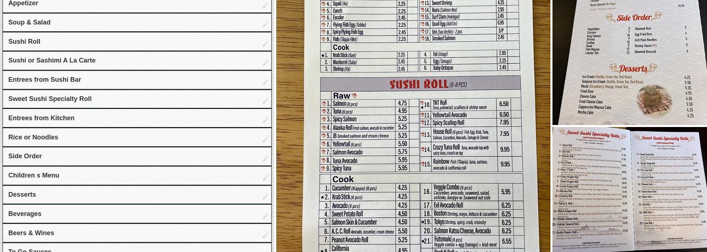 Sweet Sushi & Grill Menu