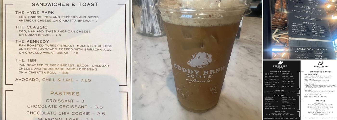 Buddy Brew Coffee Menu