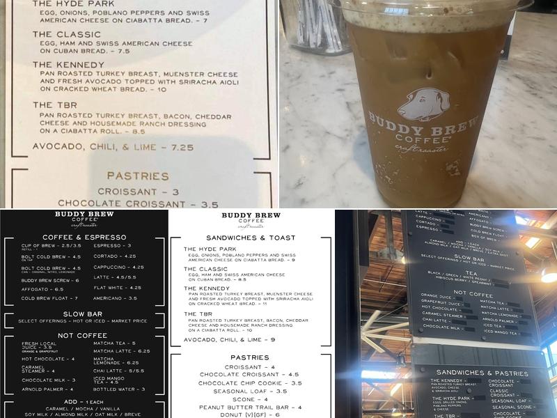 Buddy Brew Coffee Menu