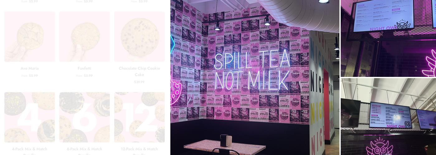 Night Owl Cookies Menu