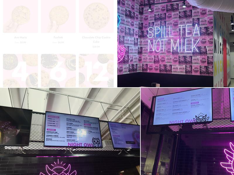Night Owl Cookies Menu