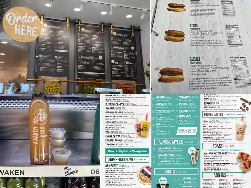 Main Squeeze Juice Co. Menu