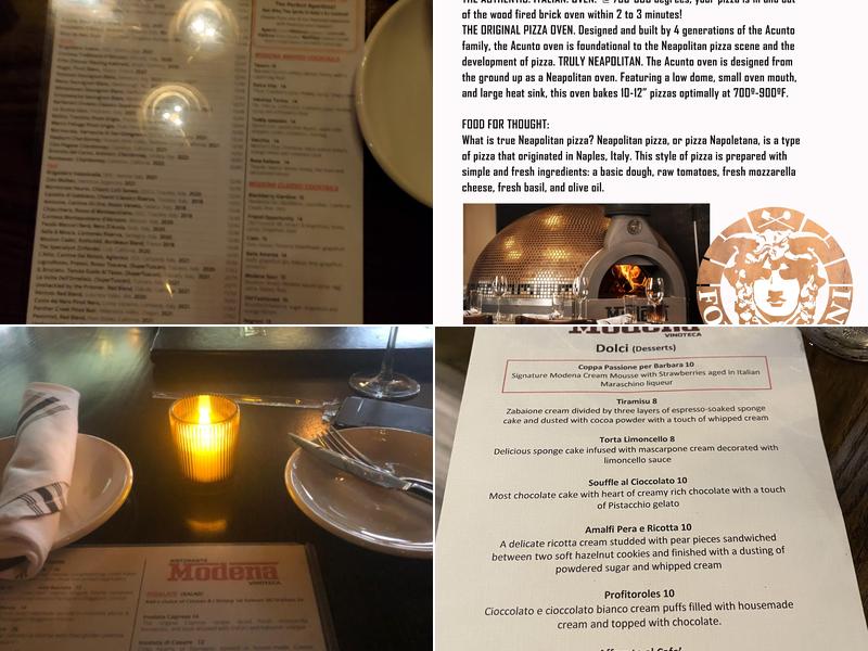 Modena Italian Restaurant Menu