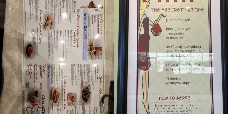 Chicken Salad Chick Menu