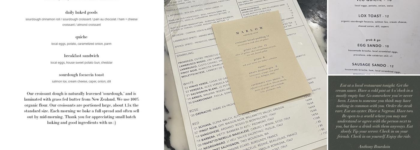 Marlow Menu