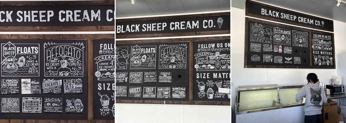 Black Sheep Cream Co. Menu