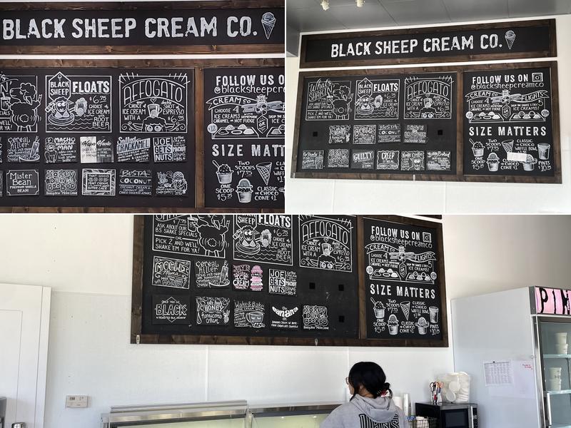 Black Sheep Cream Co. Menu