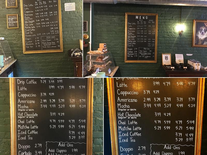 Ludlow Charlingtons Coffee Shop Menu