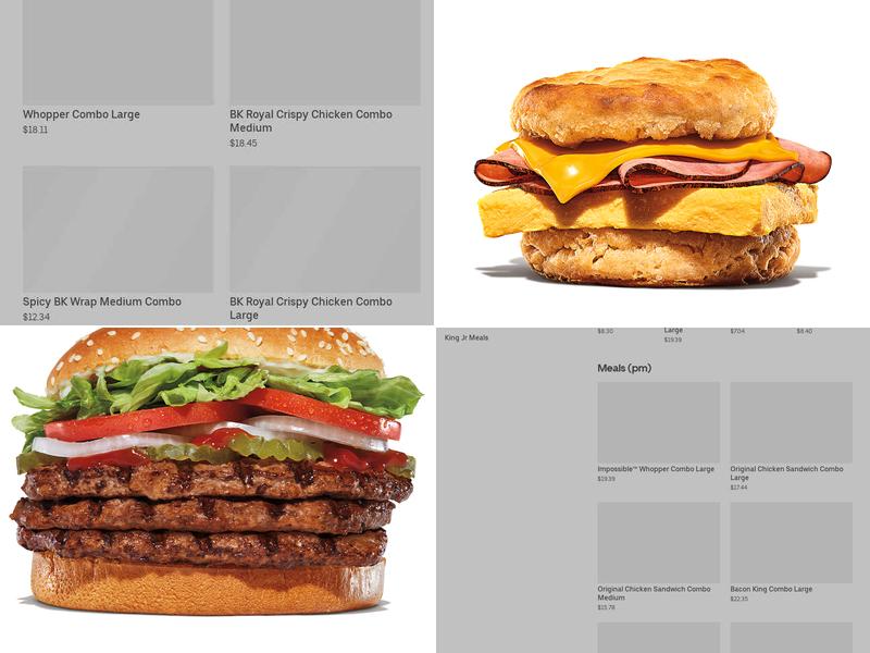 Burger King Menu
