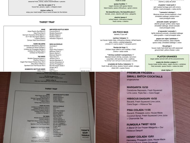 Electric Lime Taqueria Menu