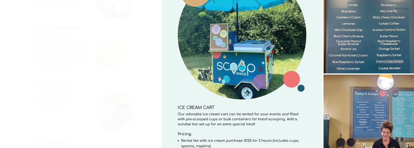 Scoop Shack Menu