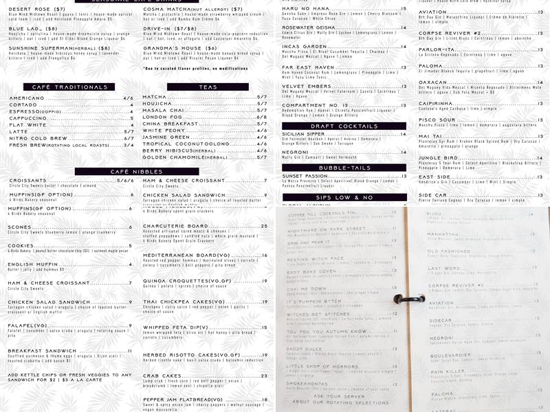 Parlor Public House Menu