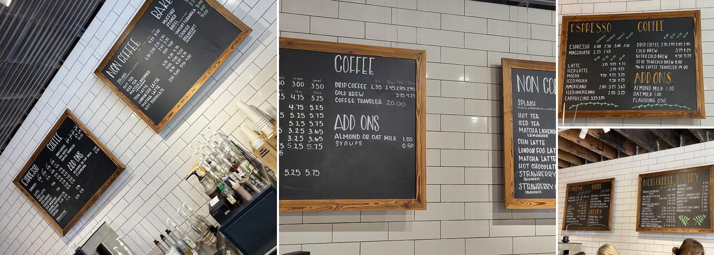 The Spark Coffee Menu