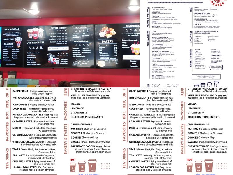 Five Lakes Coffee Menu