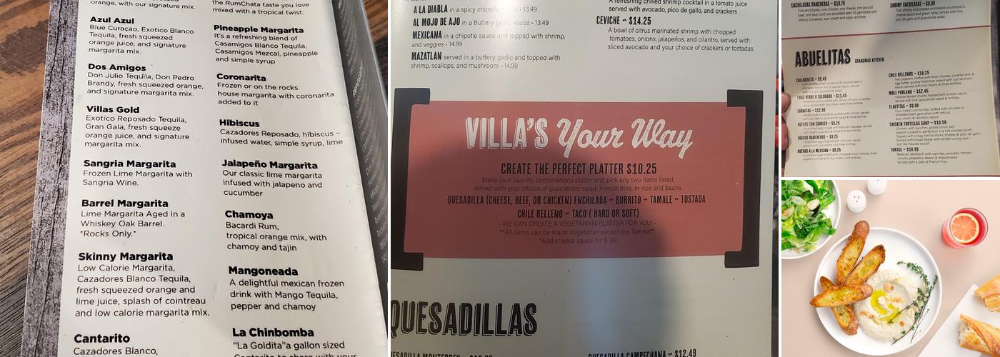 Villa's Patio Cedar Rapids Menu