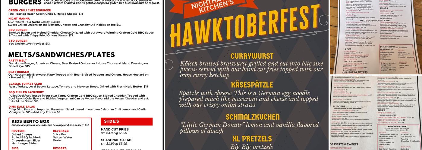Nighthawk's Kitchen Menu