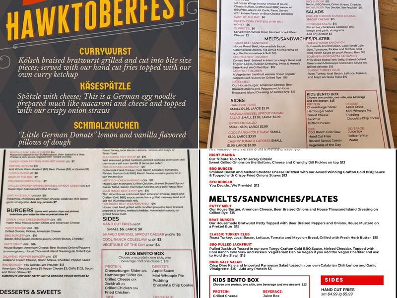 Nighthawk's Kitchen Menu