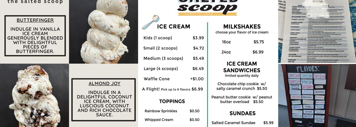 The Salted Scoop Menu