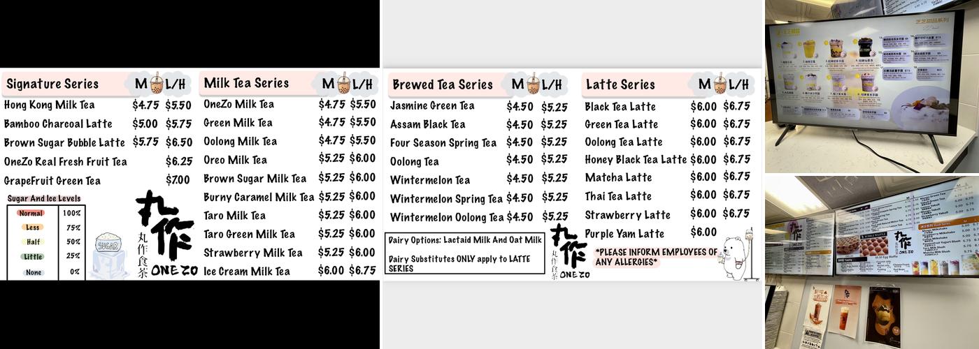 OneZo Menu