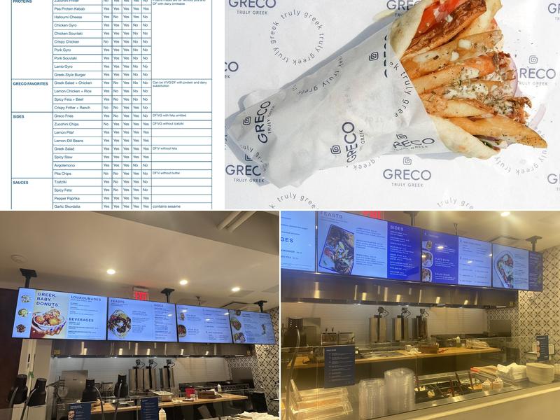 GRECO Menu