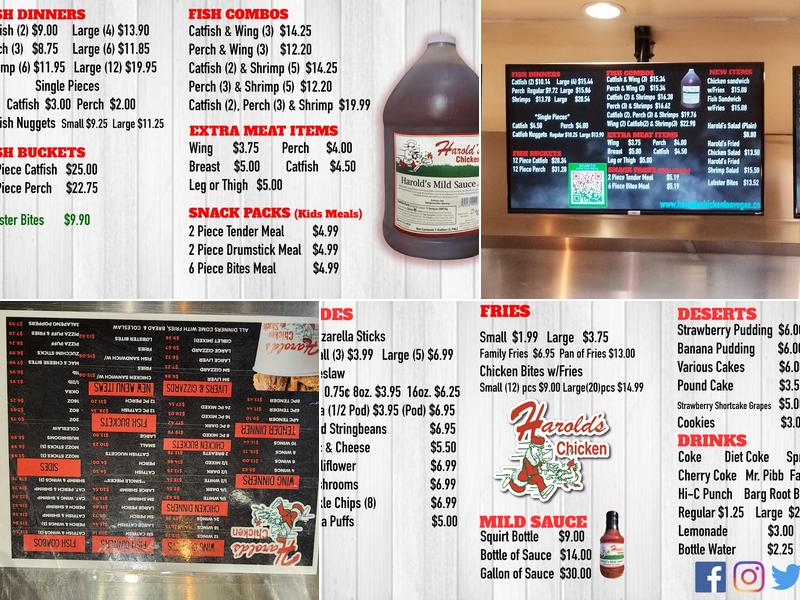 Harold's Chicken Menu